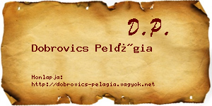 Dobrovics Pelágia névjegykártya